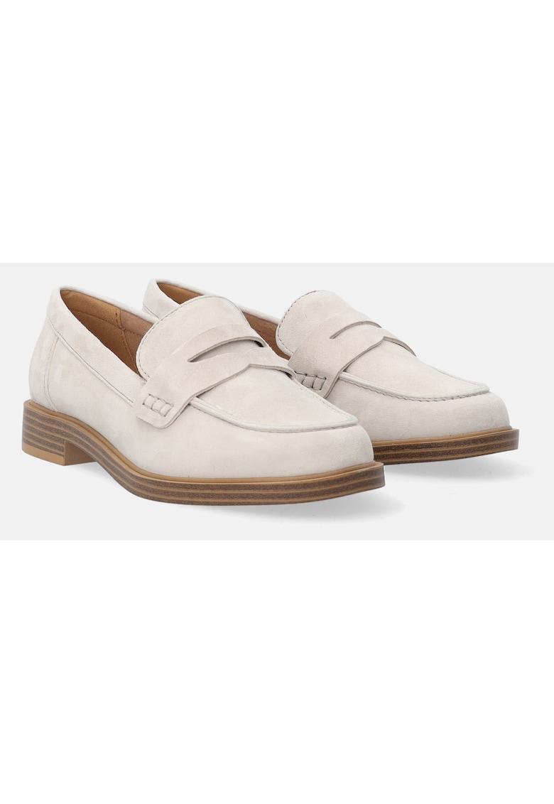 Loafers din piele cu varf rotund