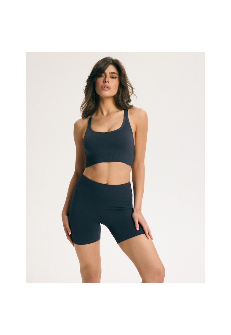 Colanti scurti dama Pilates Core - Albastru