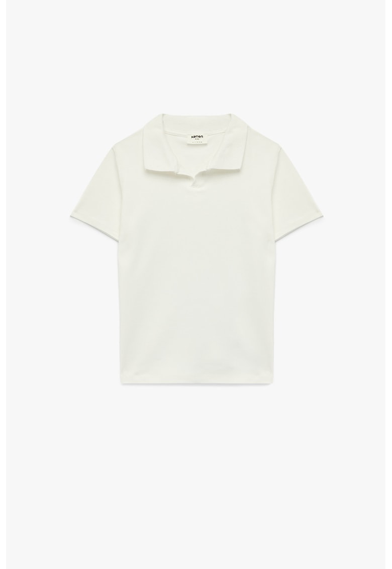 Tricou polo uni - Alb