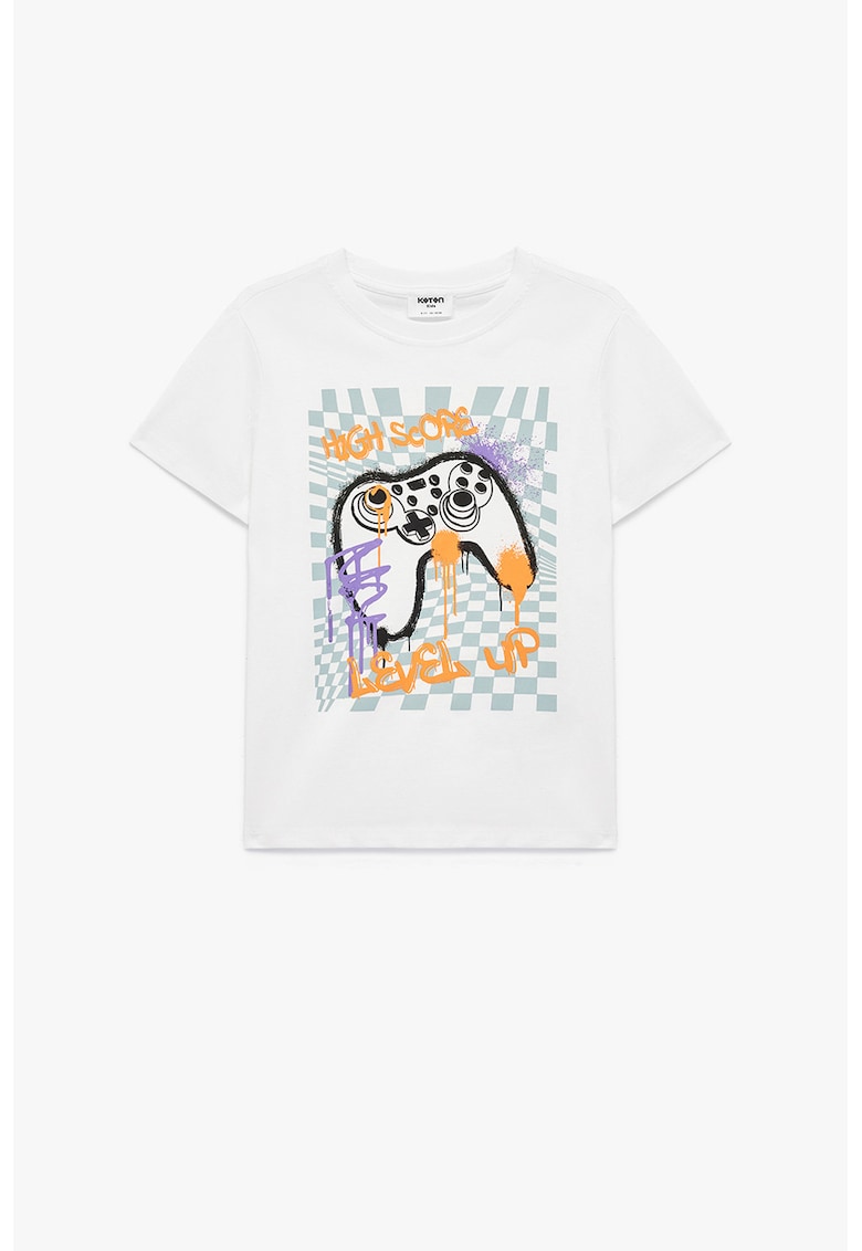 Tricou de bumbac cu imprimeu - Alb