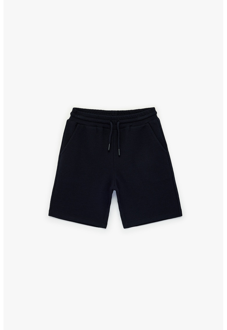 Pantaloni scurti cu snururi - Bleumarin