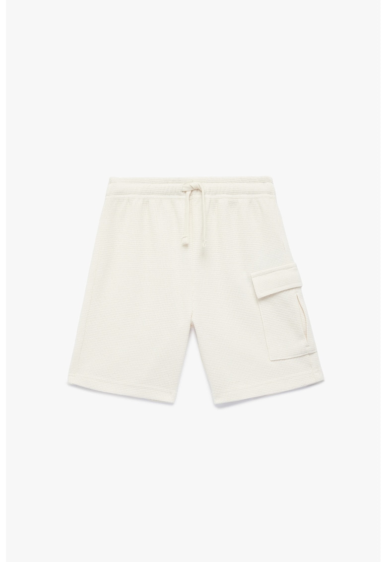 Pantaloni scurti cu snururi - Alb