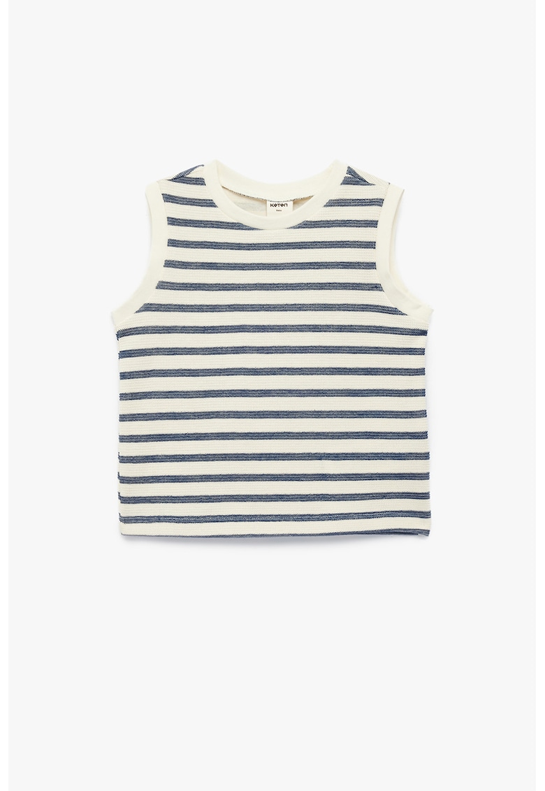 Top in dungi - Crem/Bleumarin