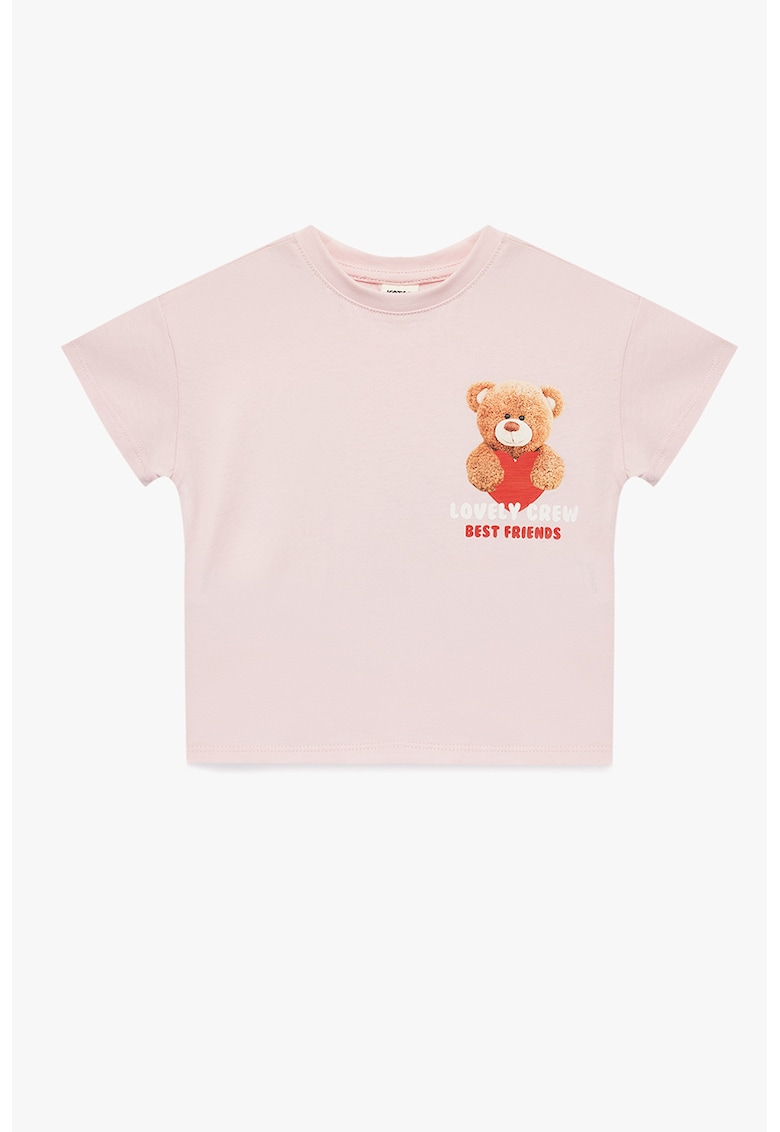 Tricou cu ursuleti - Roz pastel