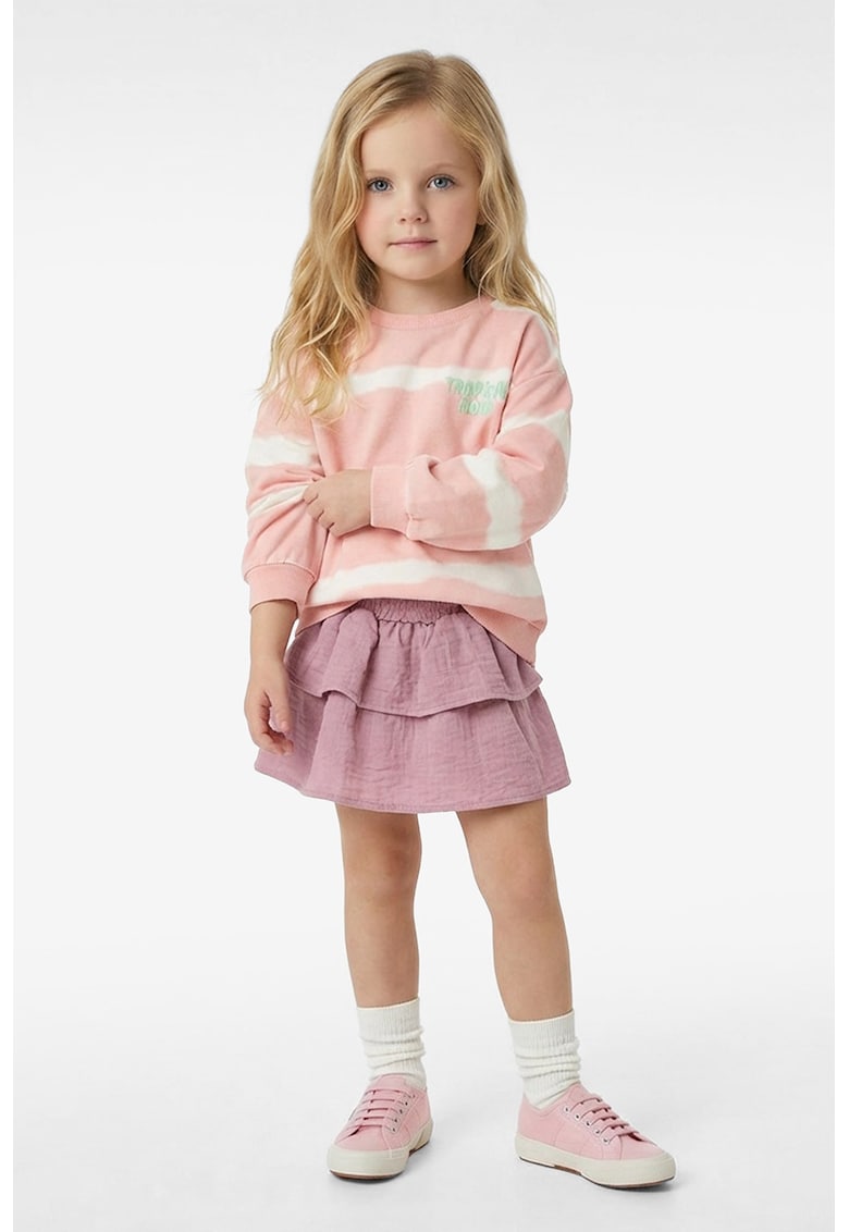Fusta mini cu volane - Liliac prafuit