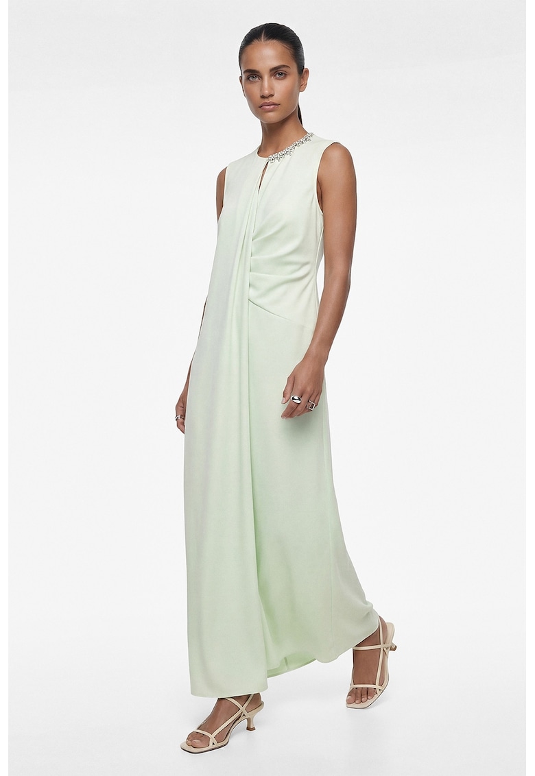Rochie fara maneci cu strasuri - Mint