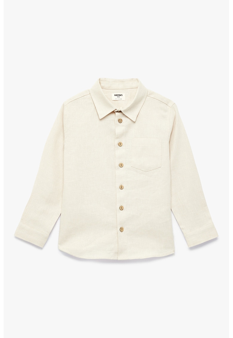 Camasa regular fit uni - Galben pal