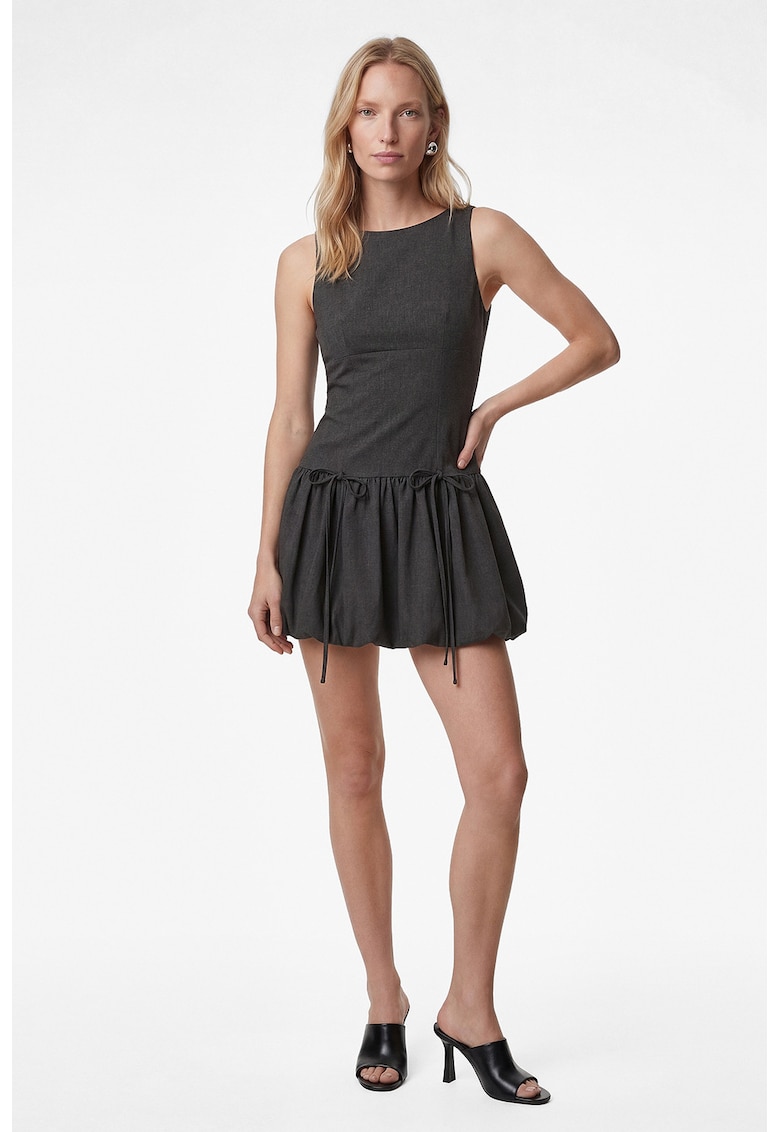 Rochie scurta cu croiala evazata - Gri antracit