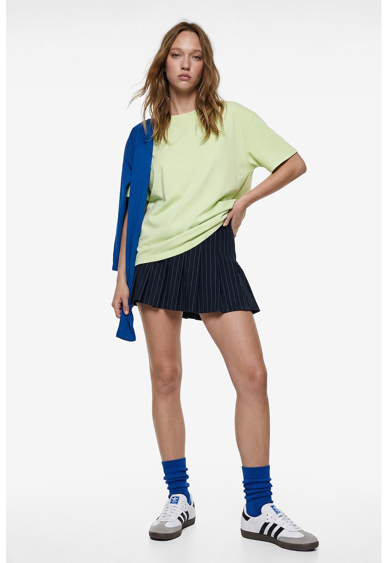 Tricou lejer de bumbac - Verde fistic