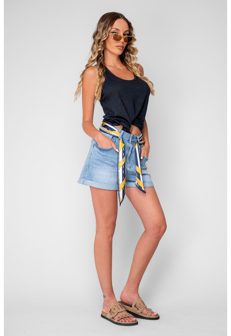 Blugi scurti elastici 20814 - BLUE