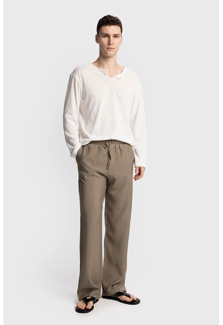 Pantaloni barbati - Poliester - Kaki - Kaki