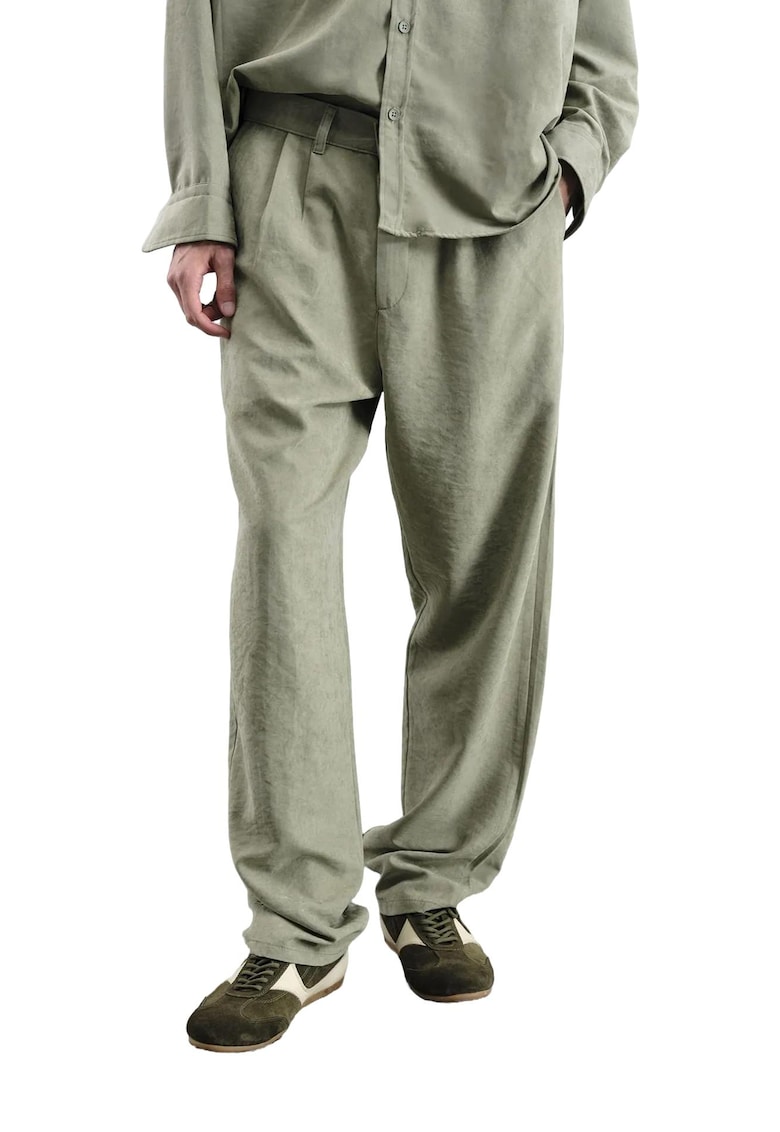 Pantaloni barbati - Kaki - Modal/Poliester