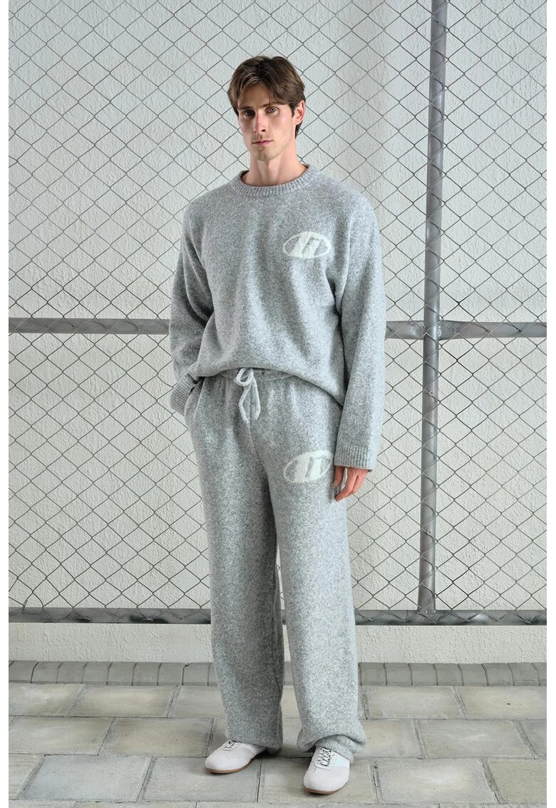 Pantaloni barbati - Bumbac - Gri