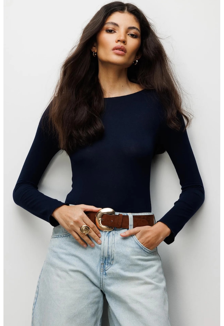 Bluza dama - Slim fit - Bleumarin - Poliester