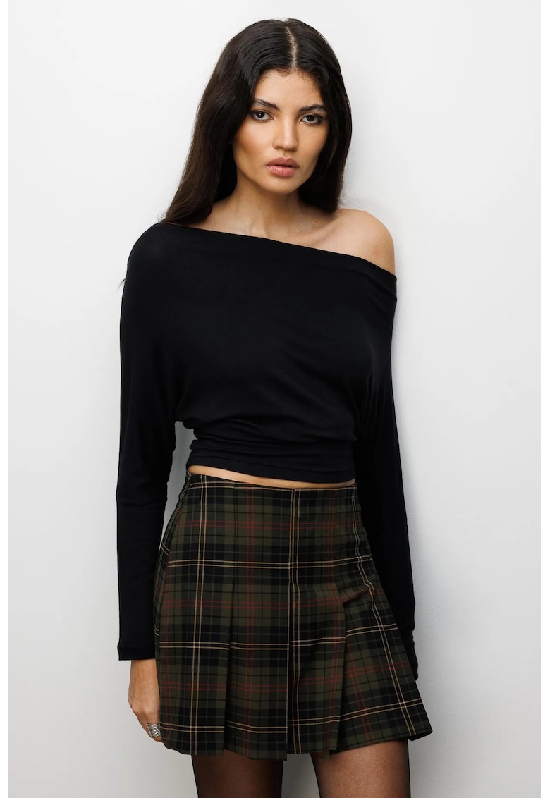 Bluza dama - Negru - Asimetrica -