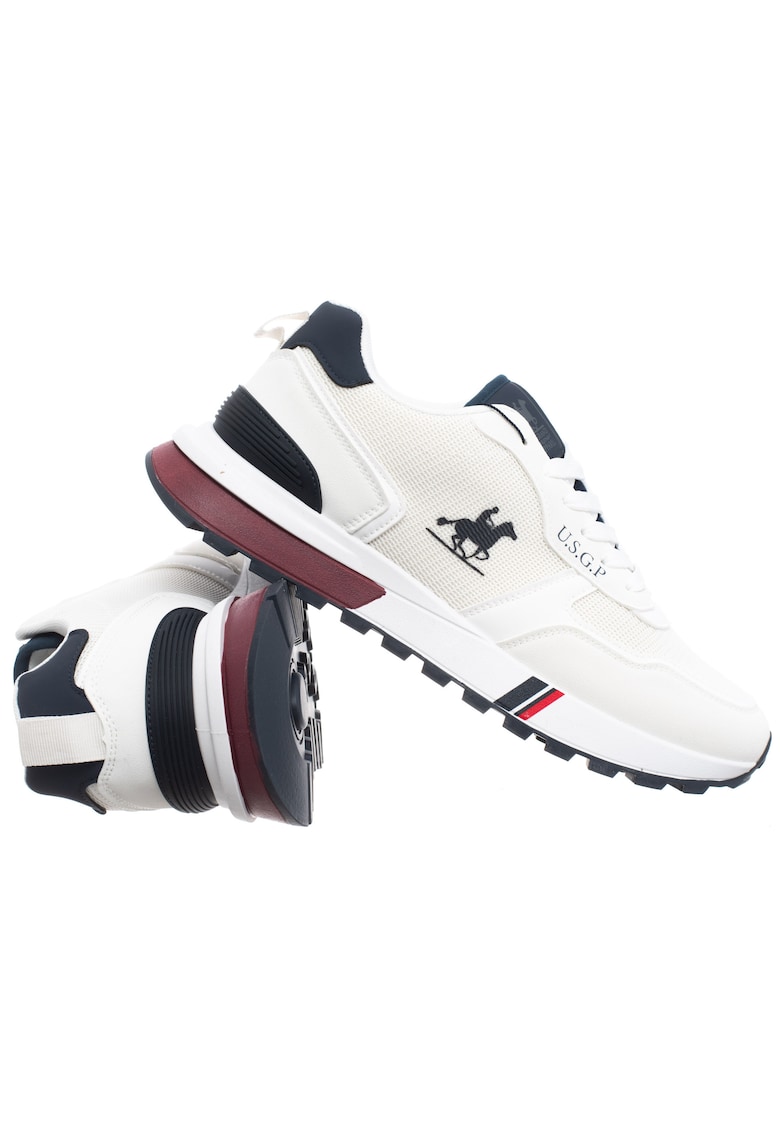 Pantofi sport cu insertii din material textil
