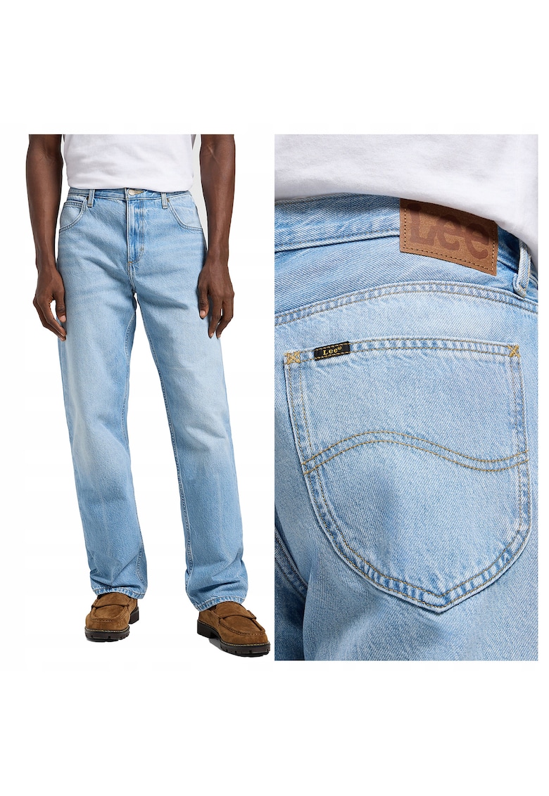 Blugi Barbati - Oscar - Loose Fit - Talie Medie - 5 Buzunare - Lungi - Fermoar - Bumbac - W33-L32 - Albastru