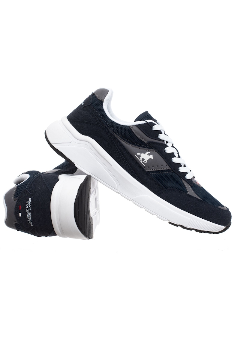Pantofi sport cu insertii din material texil