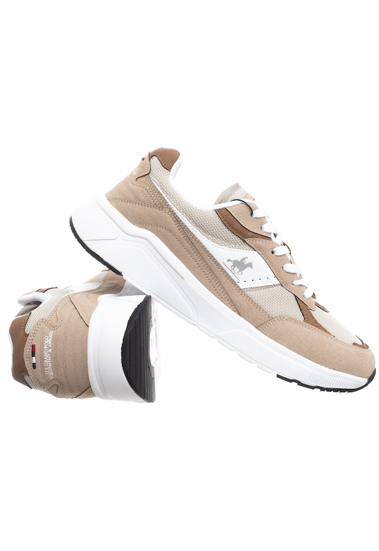 Pantofi sport cu insertii din textil