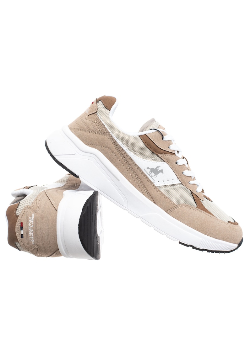 Pantofi sport cu insertii din textil