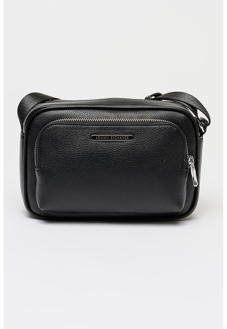 Geanta crossbody de piele ecologica - Negru