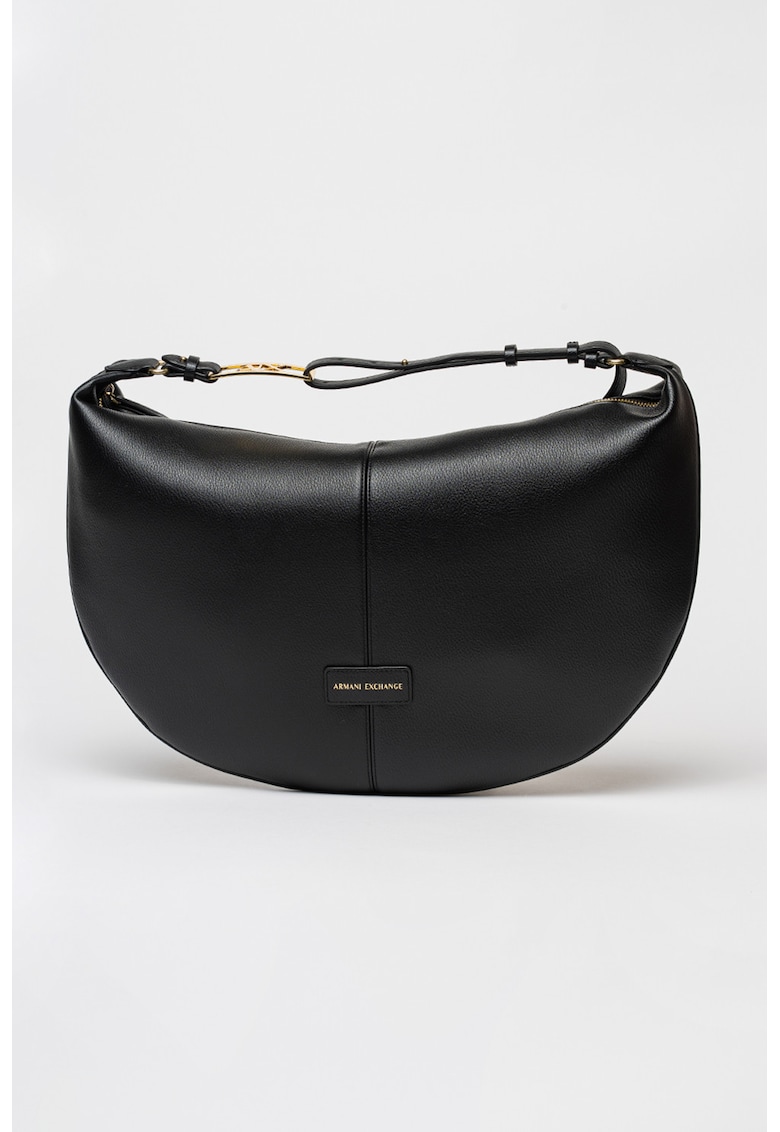 Geanta hobo uni cu bareta ajustabila - Negru stins