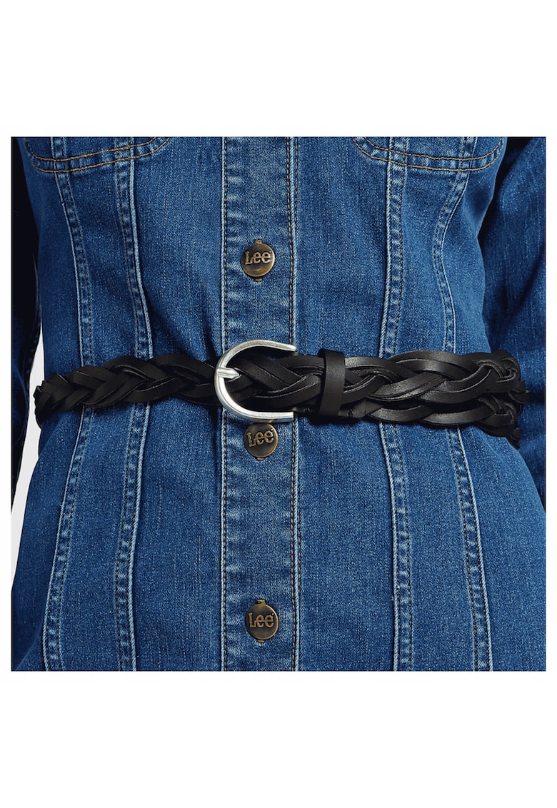 Curea Dama - Regular Fit - Catarama Argintie - Design Clasic - Confortabila Si Stilata - Piele Naturala - Cadou Perfect - 100 cm - Negru