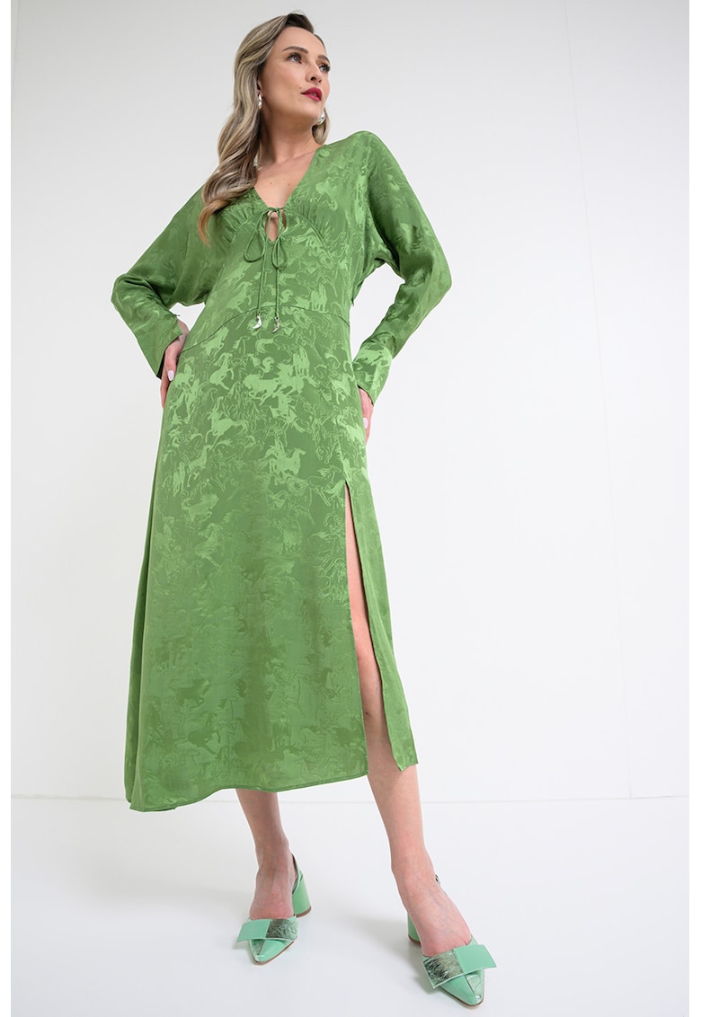 Rochie cu model Verveine - Verde aquamarin