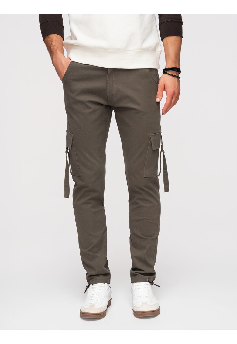 Pantaloni cargo P1516 - Gri inchis