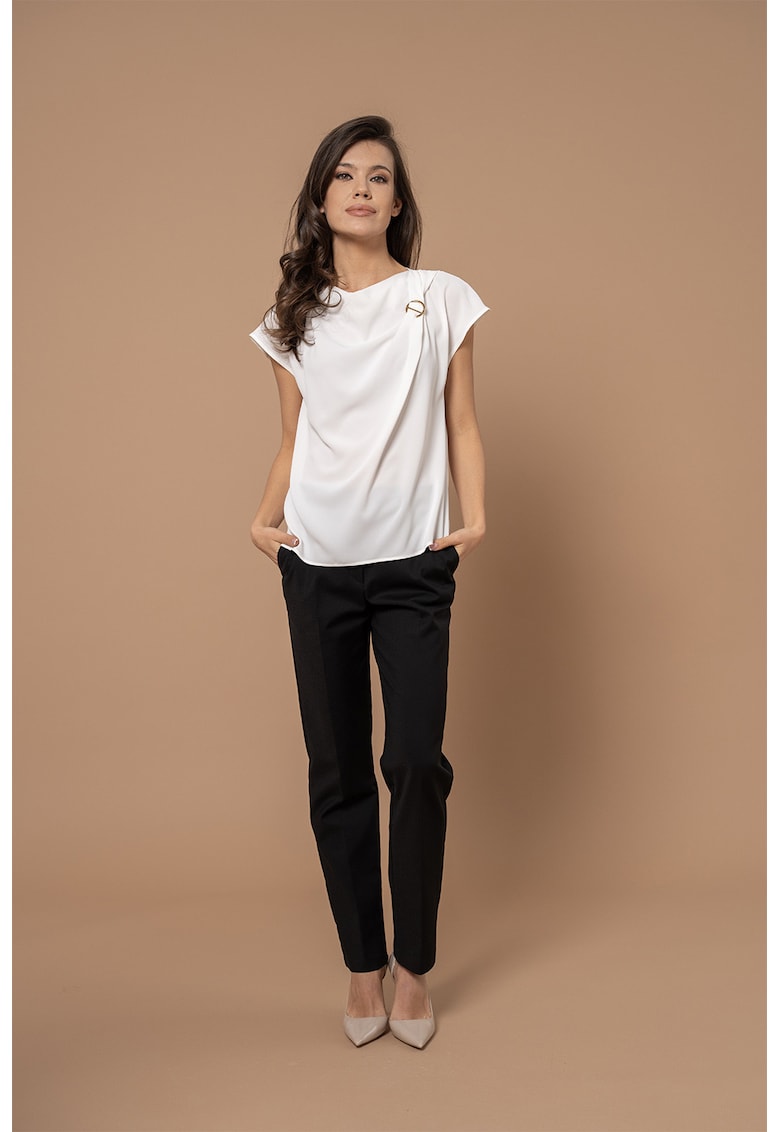 Bluza drapata Sylvie - Alb