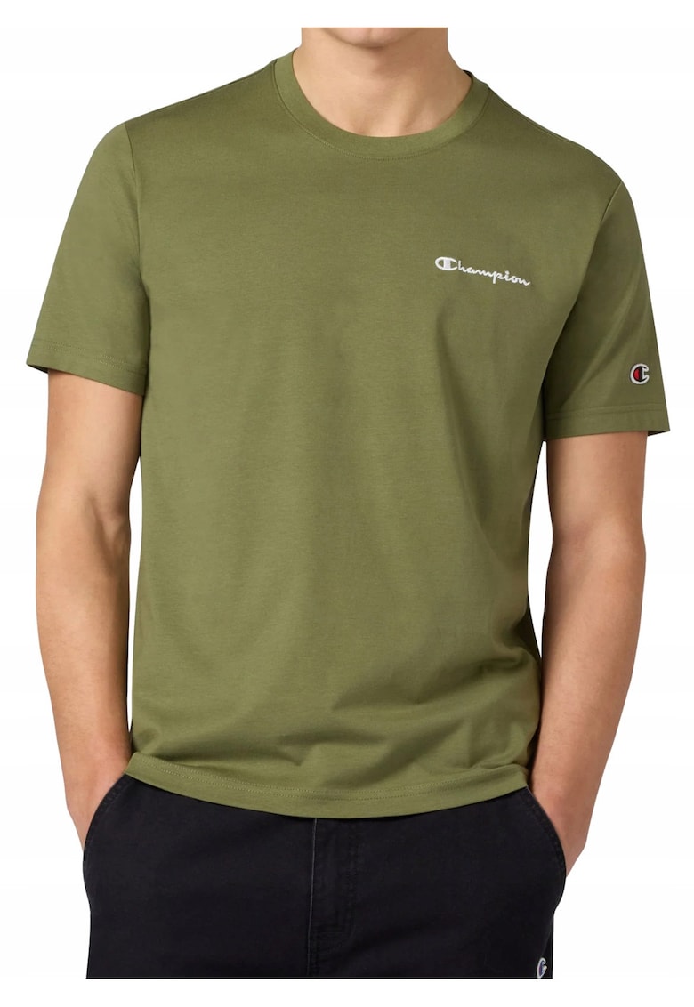 Tricou cu decolteu la baza gatului si detaliu logo