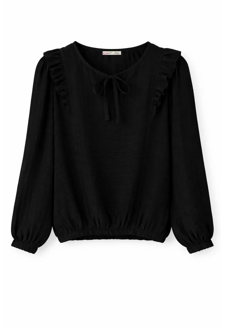 Bluza dama - Negru - Volane