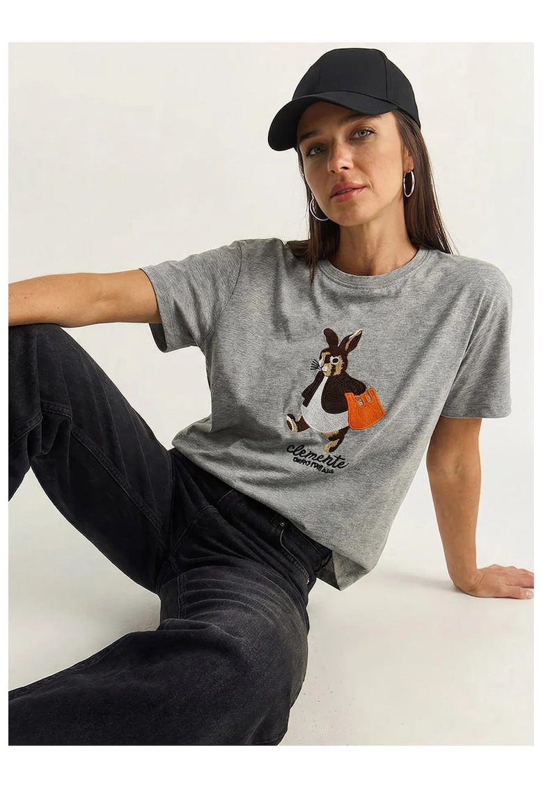 Tricou dama gri