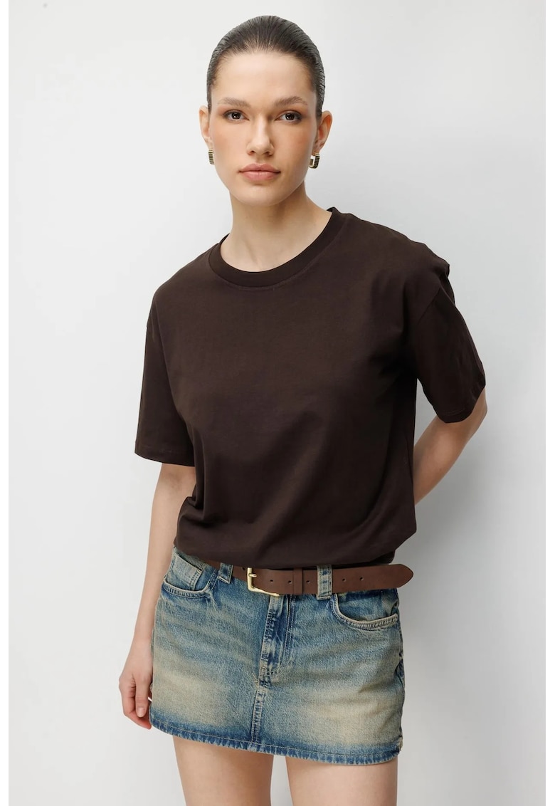 Tricou dama larg - maro