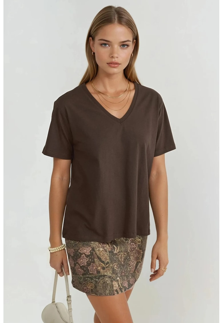 Tricou femei maro cafea