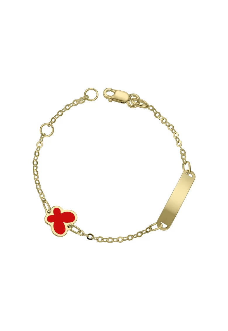 Bratara pentru fete - aur 14 KT - placuta pentru personalizare