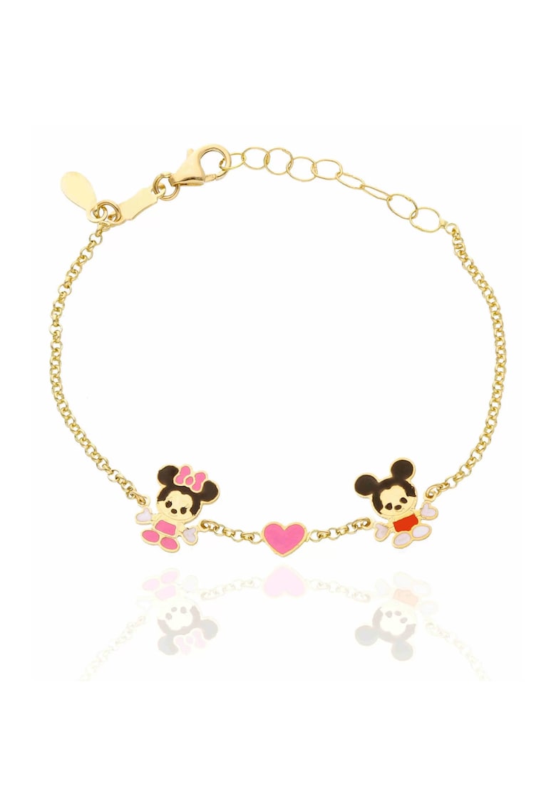 Bratara din aur 18 KT pentru copii - model Minnie si Mickey Mouse