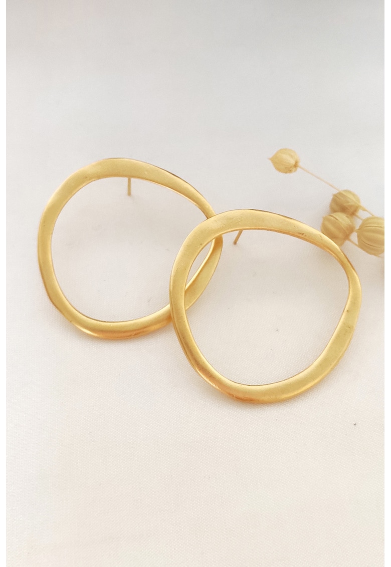 Cercei cu tija in forma de cerc - Auriu