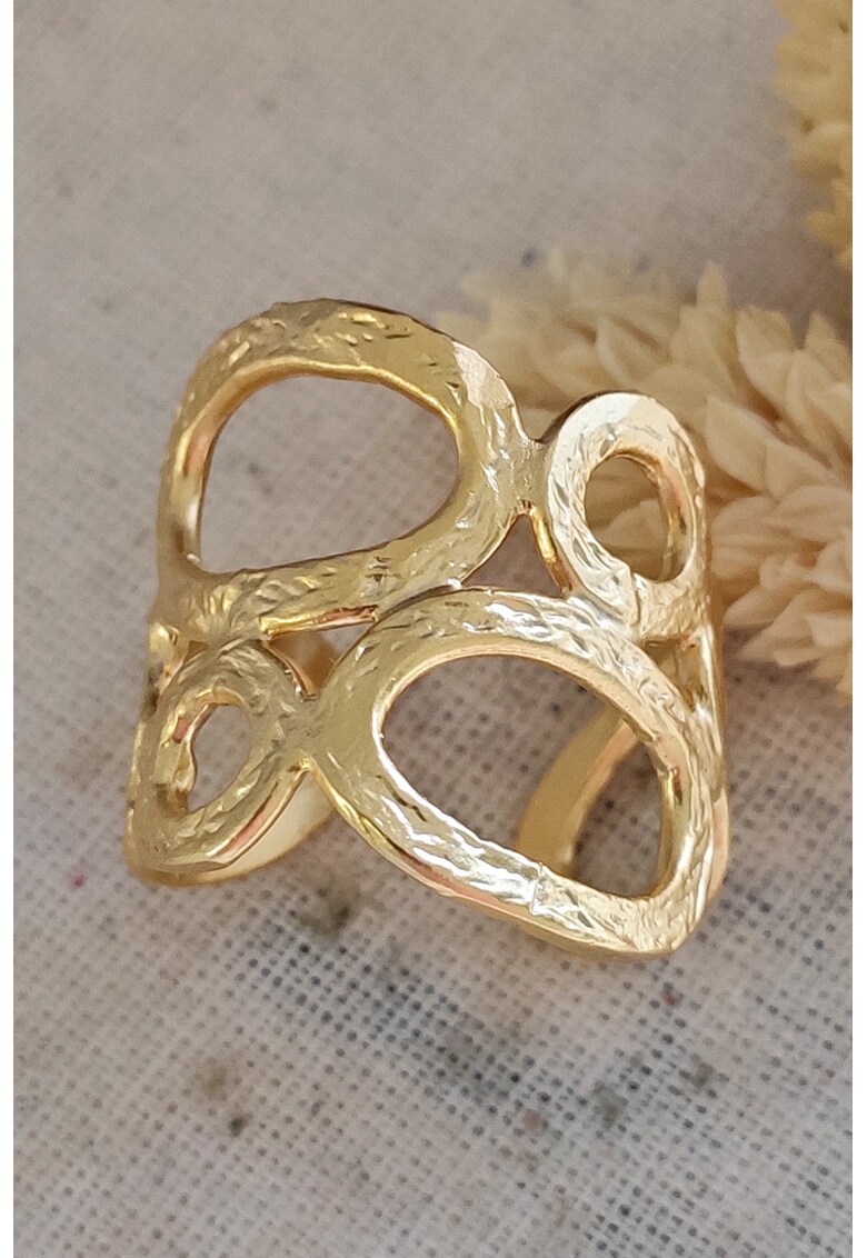 Inel ajustabil fara inchidere - Auriu