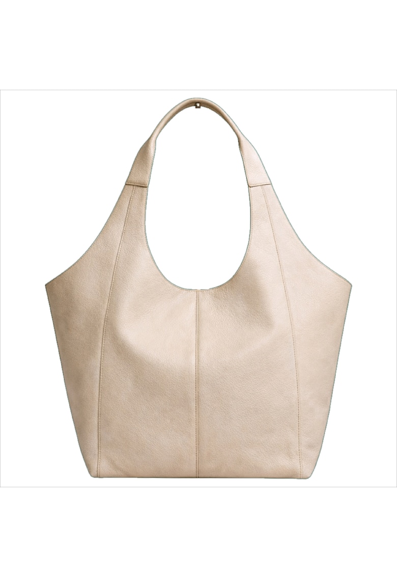 Geanta tote din piele naturala - Bej deschis