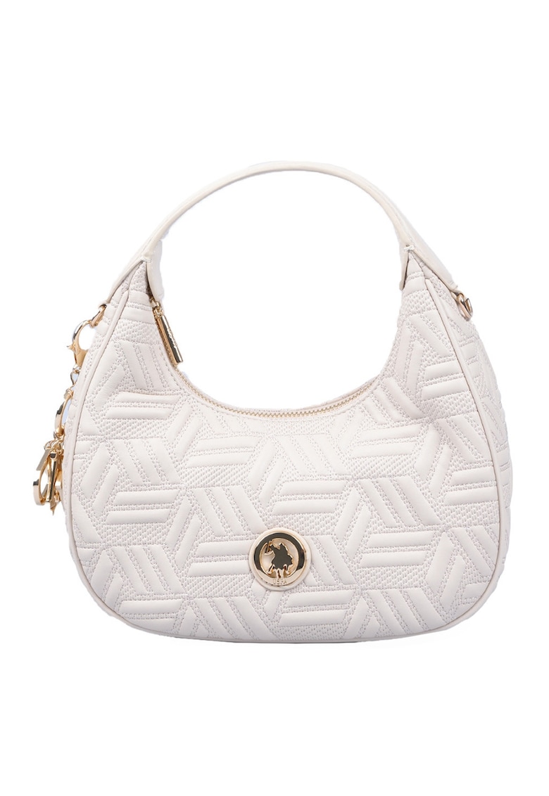 Geanta de piele ecologica cu maner - Crem