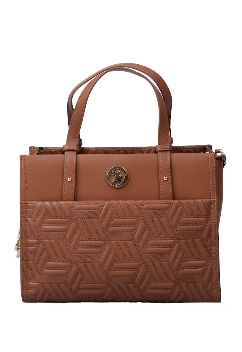 Geanta tote de piele ecologica - Maro scortisoara