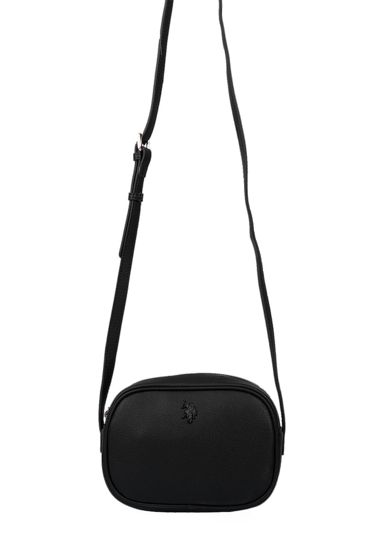 Geanta crossbody de piele ecologica - Negru