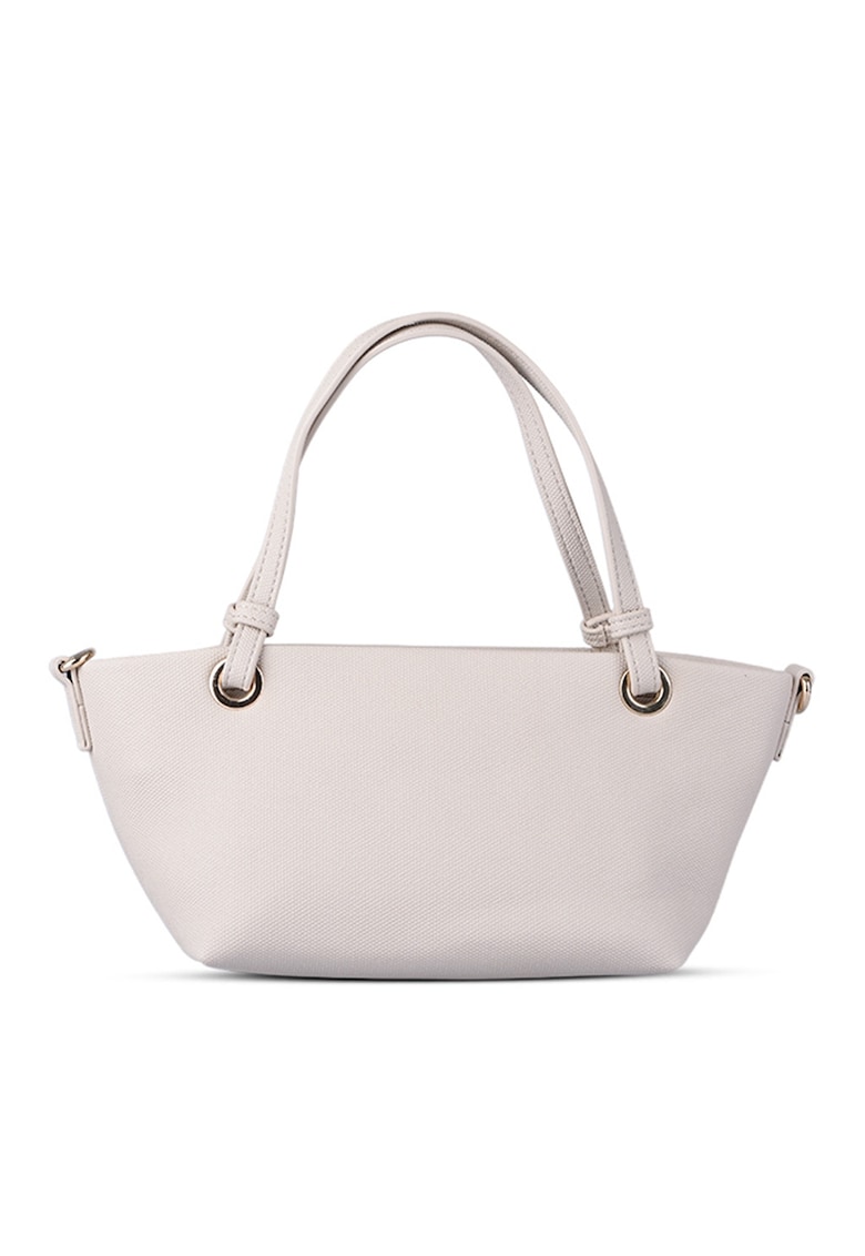 Geanta cu maner si logo - Alb fildes