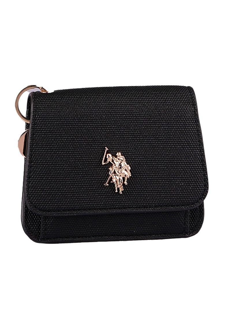 Portofel cu logo - Negru