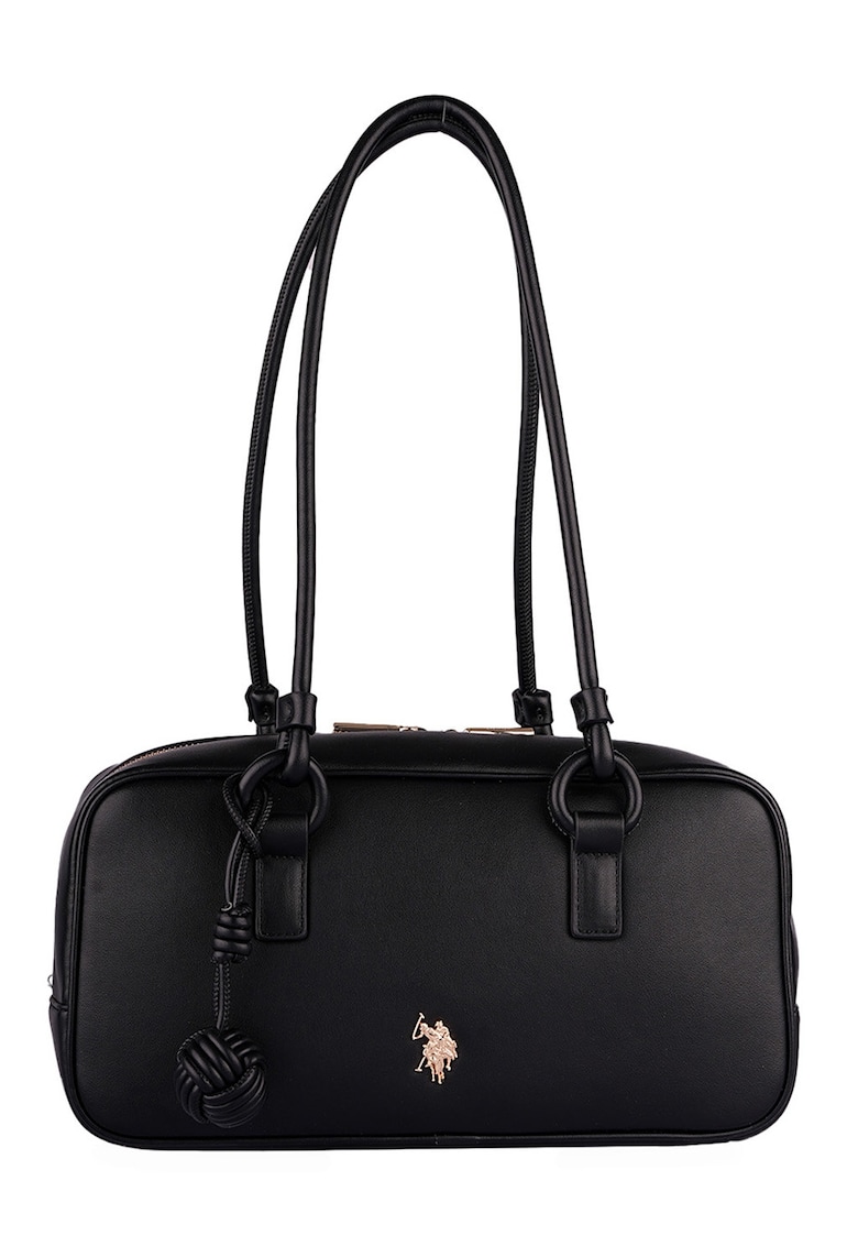 Geanta hobo de piele ecologica - Negru