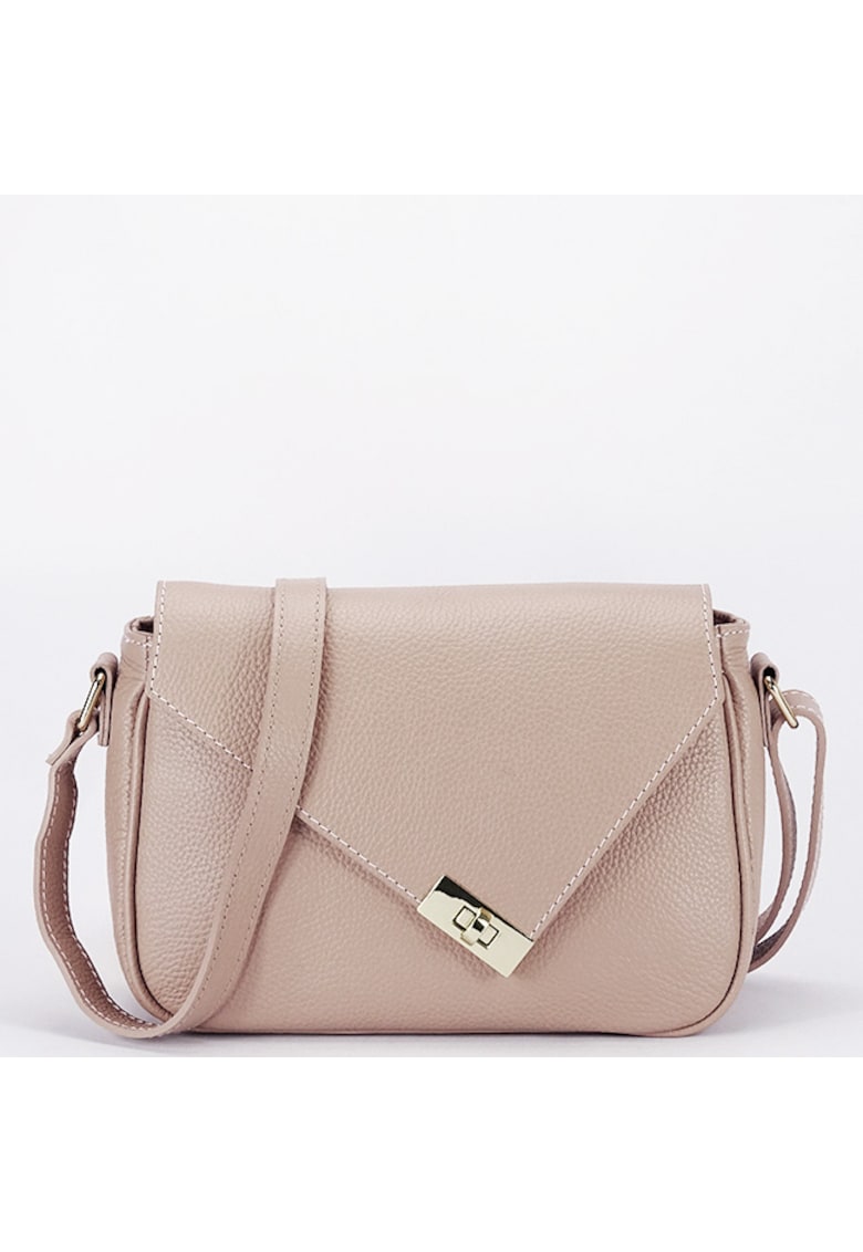 Geanta din piele naturala 8911 12854 - Roz - 17x24x9