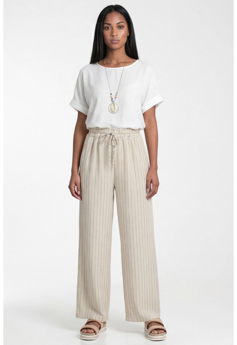 Pantaloni dama M1323 - Poliester - Alb
