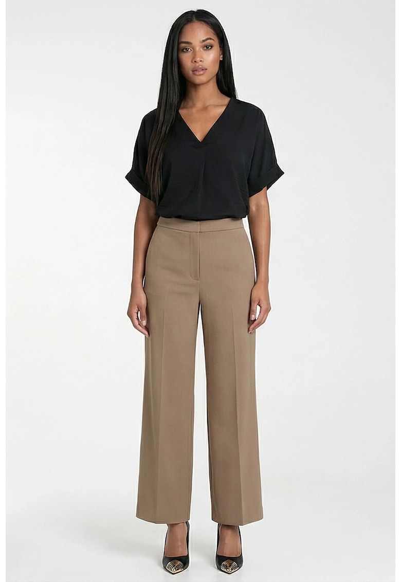 Bluza dama - M1321 - neagra - croiala clasica - decolteu in V - material 100% poliester