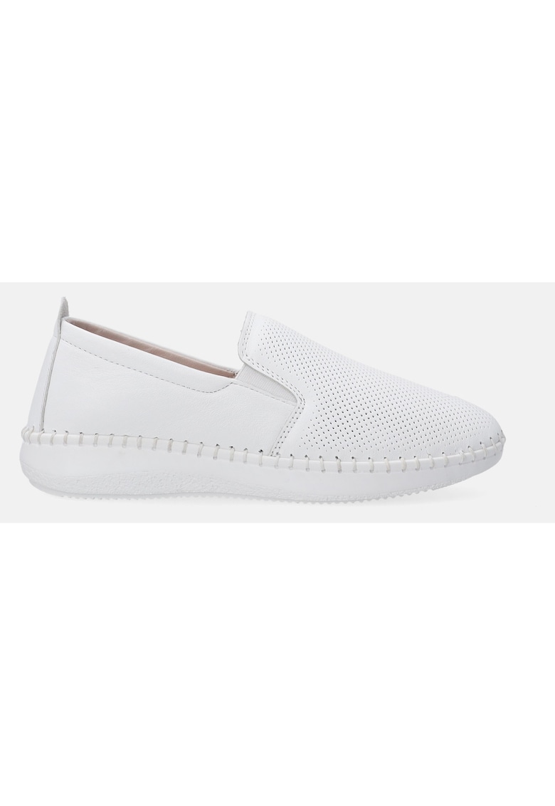 Pantofi slip-on din piele cu perforatii